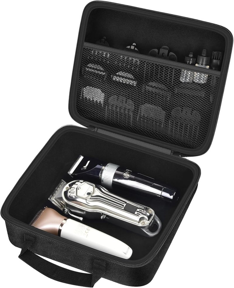 Comecase حقيبة ملحقات الحلاق لقص الشعر والأدوات، منظم أدوات الحلاقة للرجال، حامل تخزين محمول لقص الشعر، مجموعة أدوات الحلاقة وملحقات الحلاق (حقيبة فقط) - أسود - Image 1